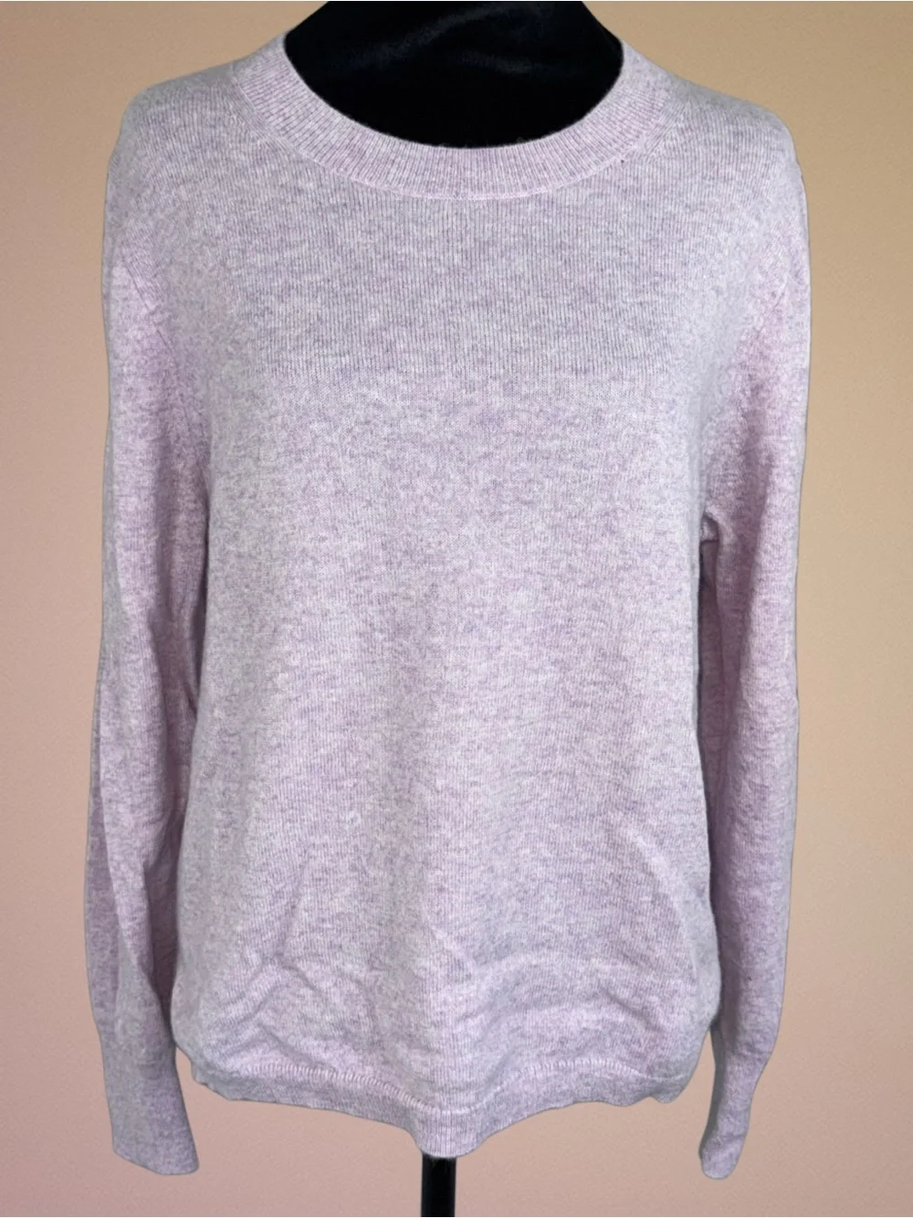 J.Crew 100% Cashmere Cozy Knit Crew Neck Pullover Sweater Purple Heather XL